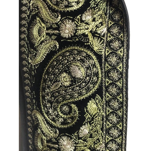 LINDA ALLARD ELLEN TRACY Wool Vest Embroidered Black Faux Fur Collar Small - Picture 8 of 13